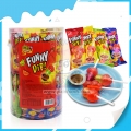 Новый продукт Красочный забавный фруктовый леденец с шоколадным джемом в чашке 