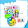 Упакованные в коробку развивающие игрушки-головоломки из мультфильмов строительные блоки игрушка с конфетами в виде желе 